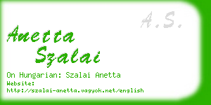 anetta szalai business card